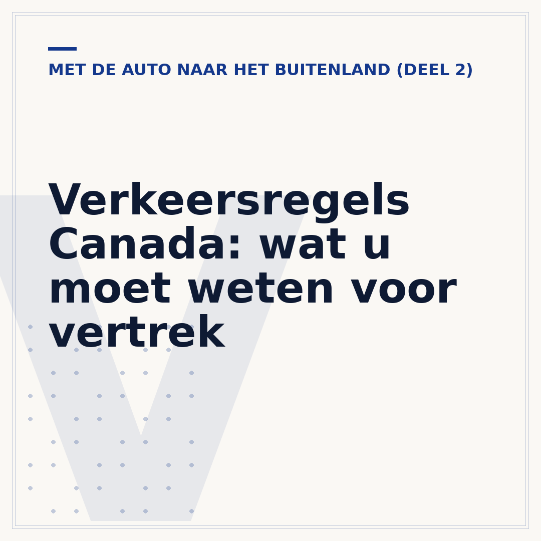 Verkeersregels Canada: wat u moet weten voor vertrek