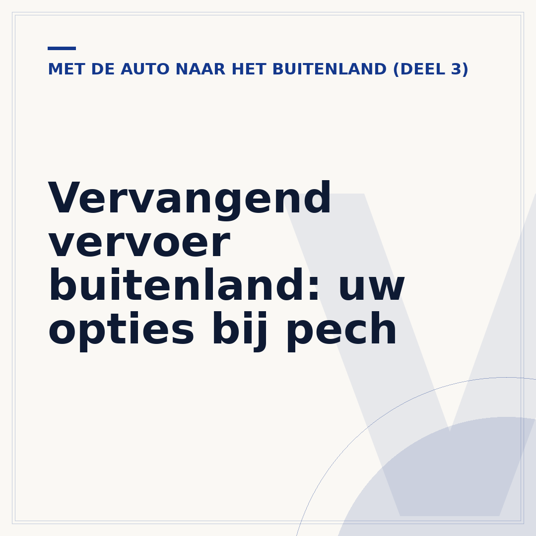 Vervangend vervoer buitenland: uw opties bij pech