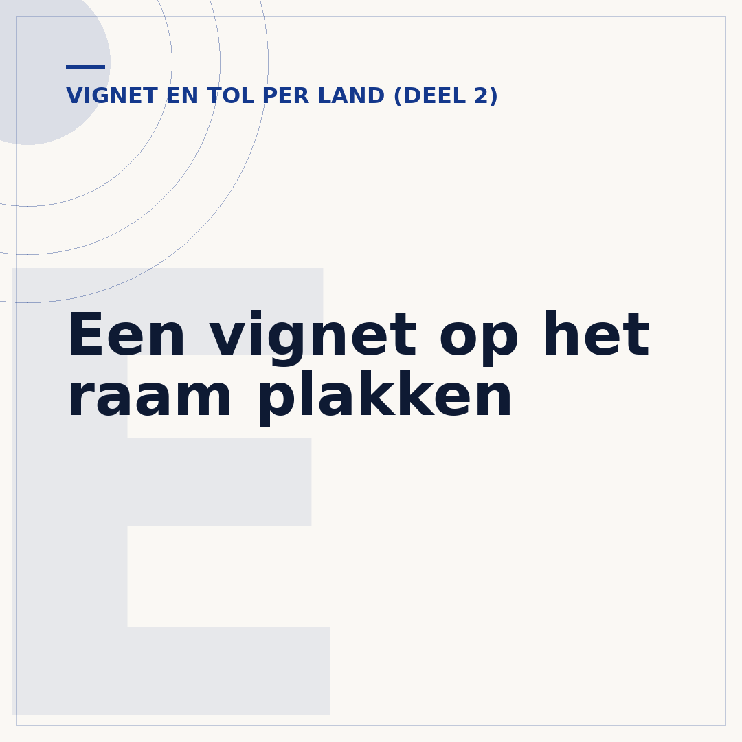 Een vignet op het raam plakken