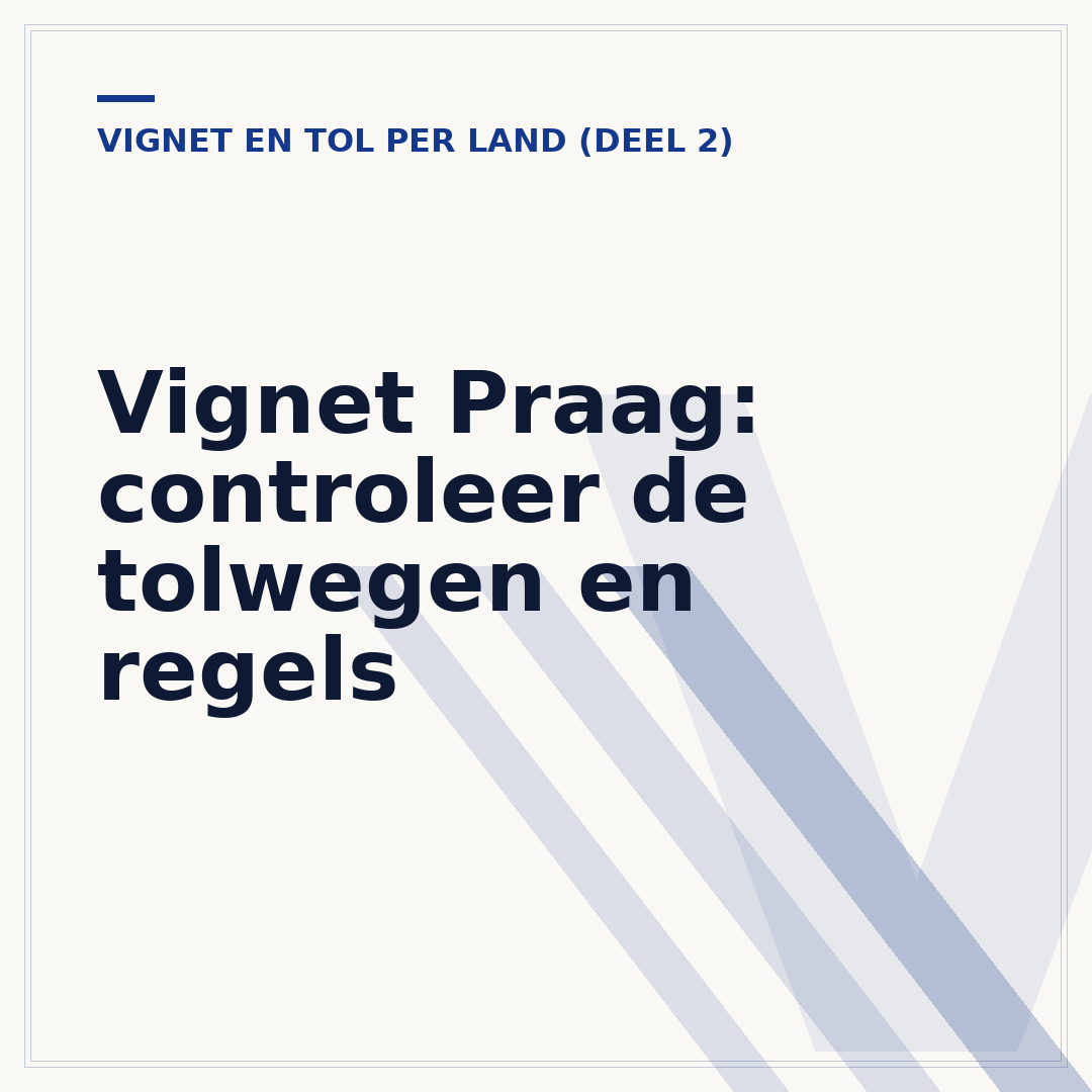 Vignet Praag: controleer de tolwegen en regels