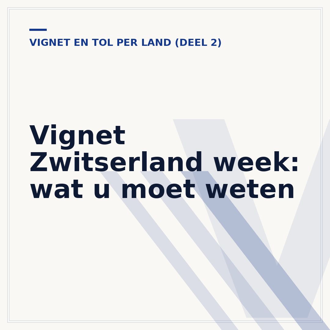 Vignet Zwitserland week: wat u moet weten