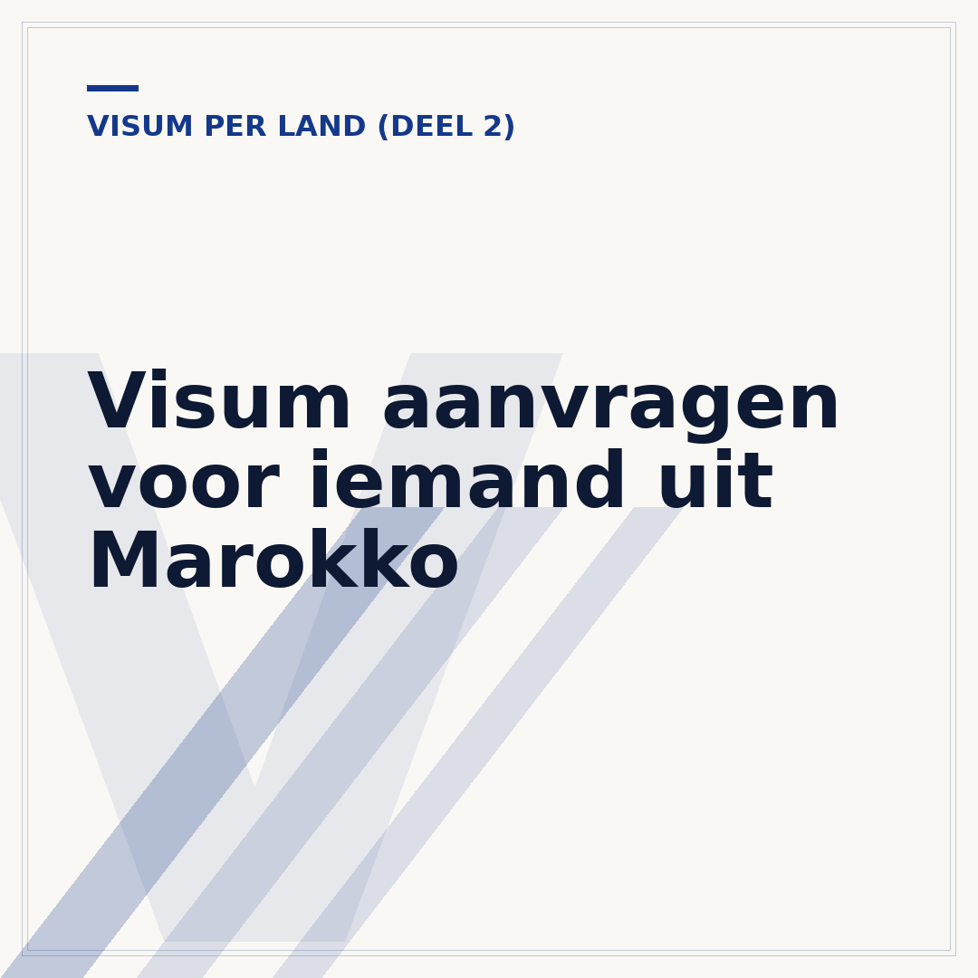 Visum aanvragen voor iemand uit Marokko