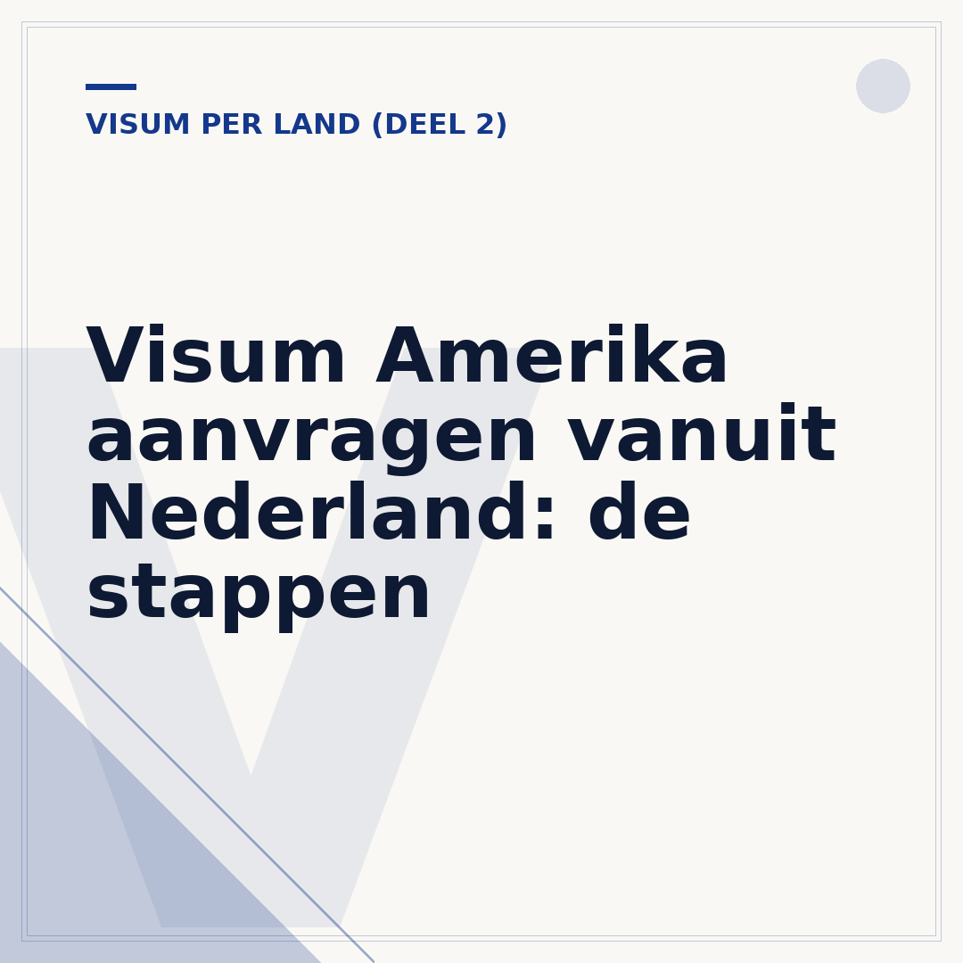 Visum Amerika aanvragen vanuit Nederland: de stappen