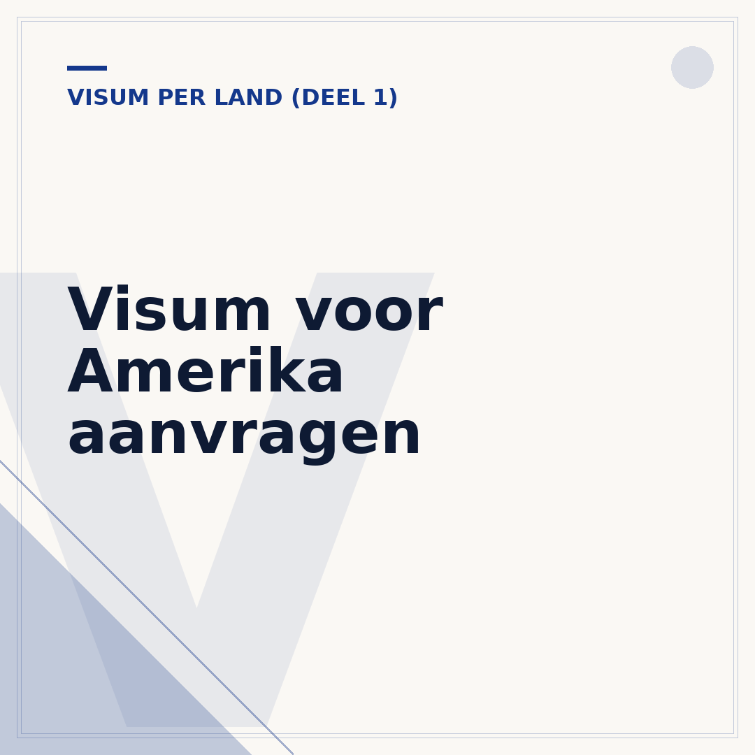 Visum voor Amerika aanvragen