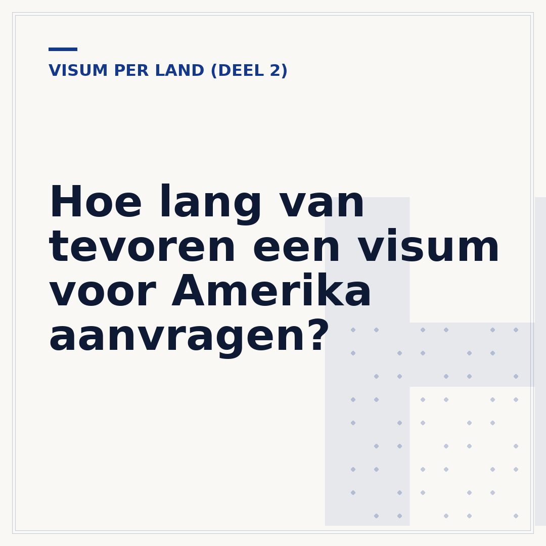 Hoe lang van tevoren een visum voor Amerika aanvragen?