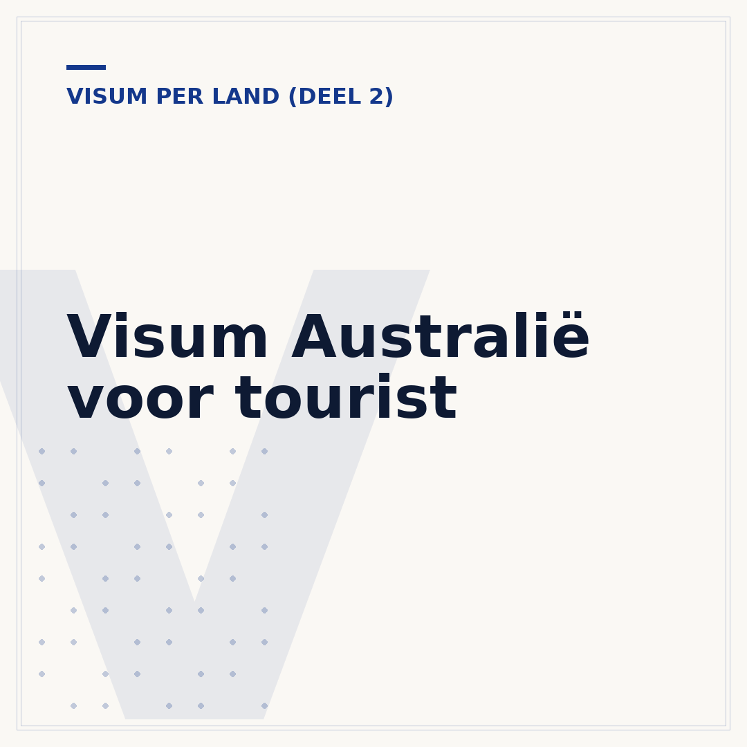 Visum Australië voor tourist