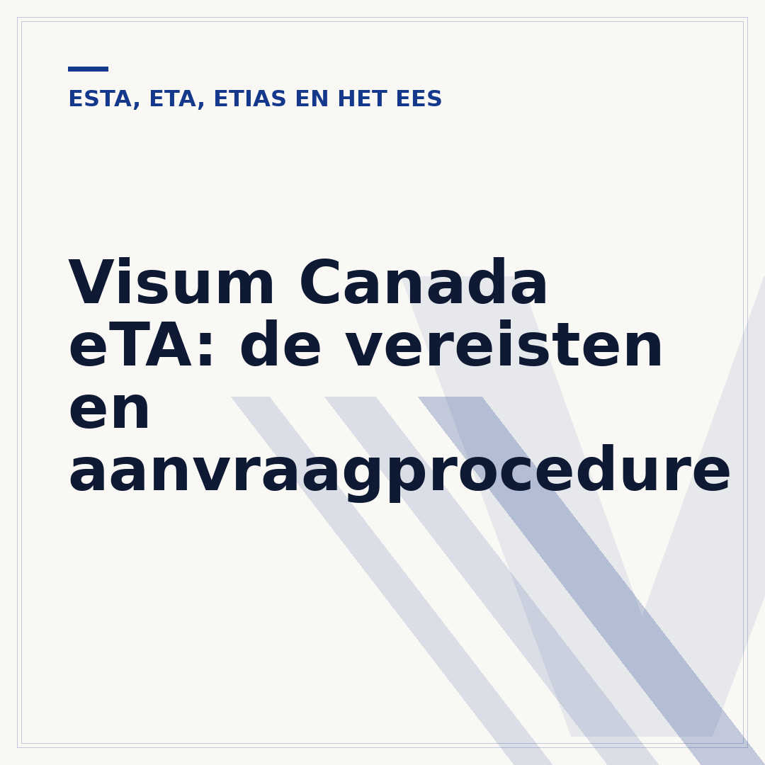 Visum Canada eTA: de vereisten en aanvraagprocedure