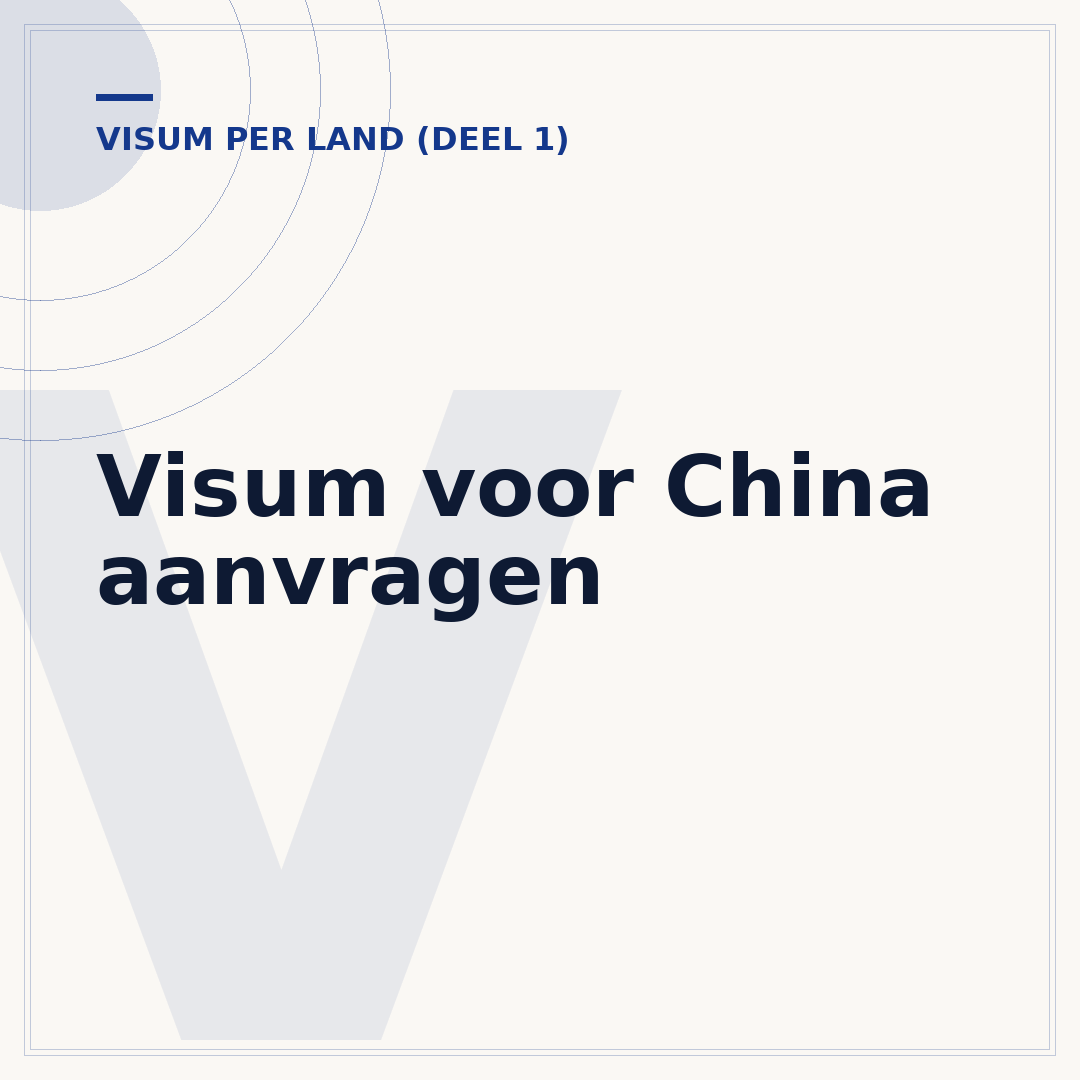 Visum voor China aanvragen