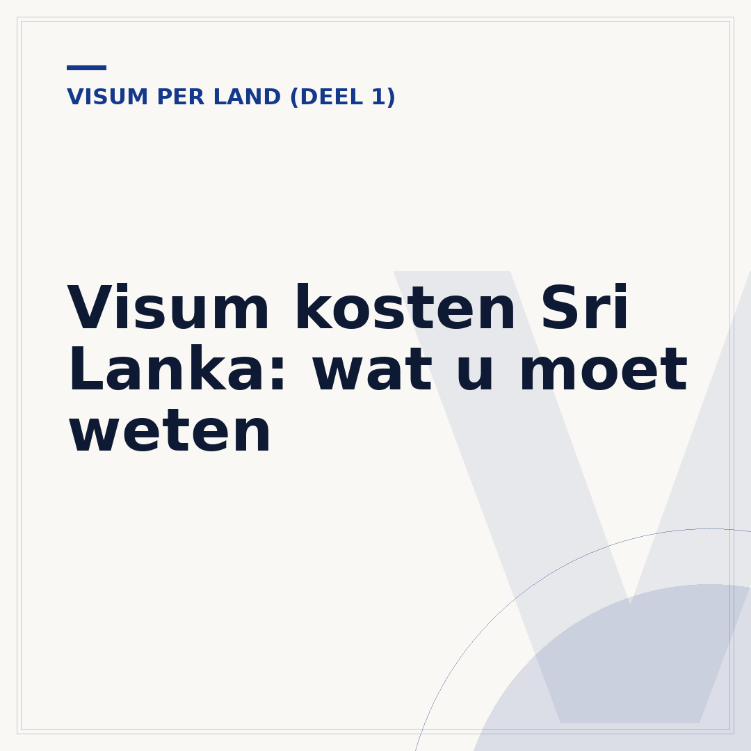 Visum kosten Sri Lanka: wat u moet weten