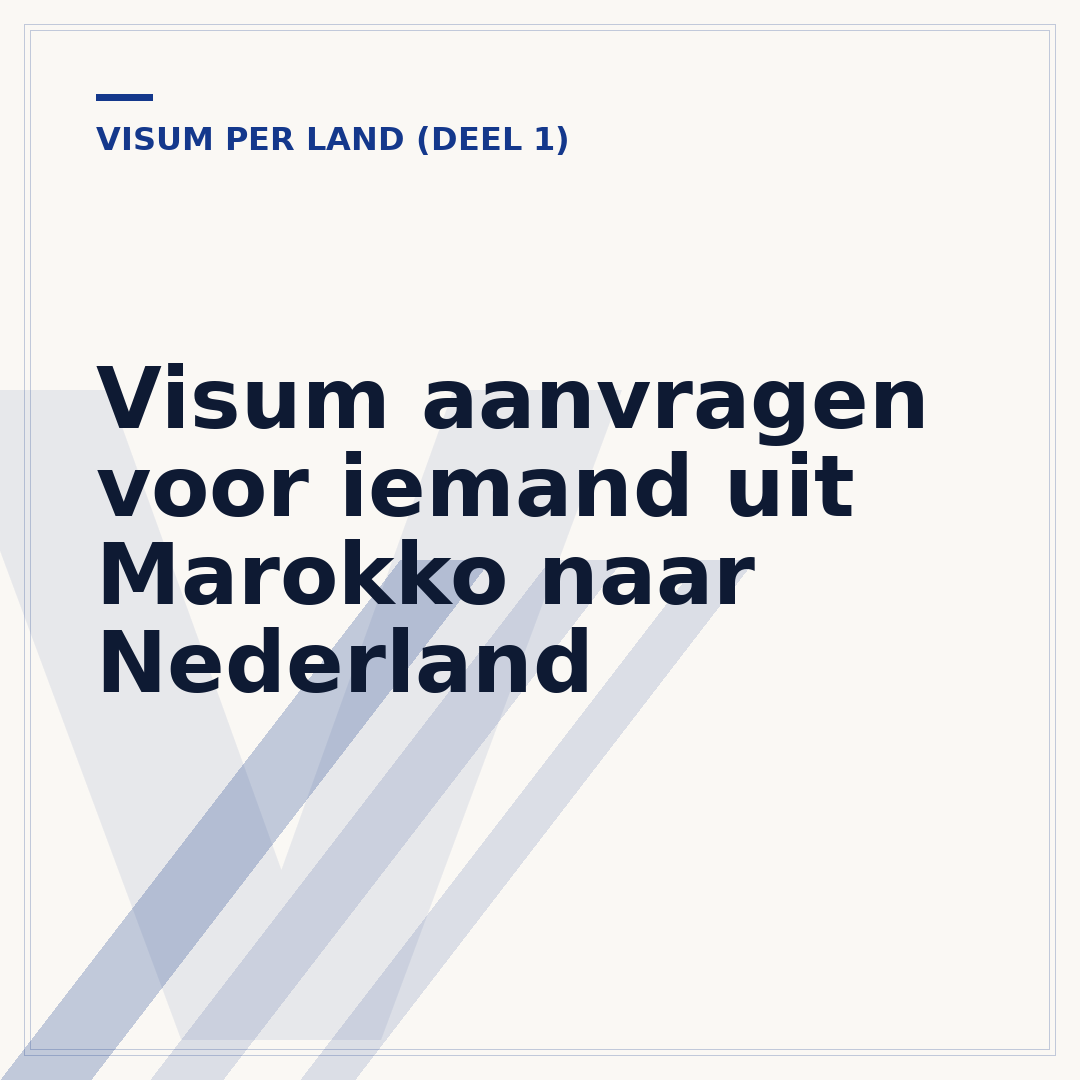 Visum aanvragen voor iemand uit Marokko naar Nederland