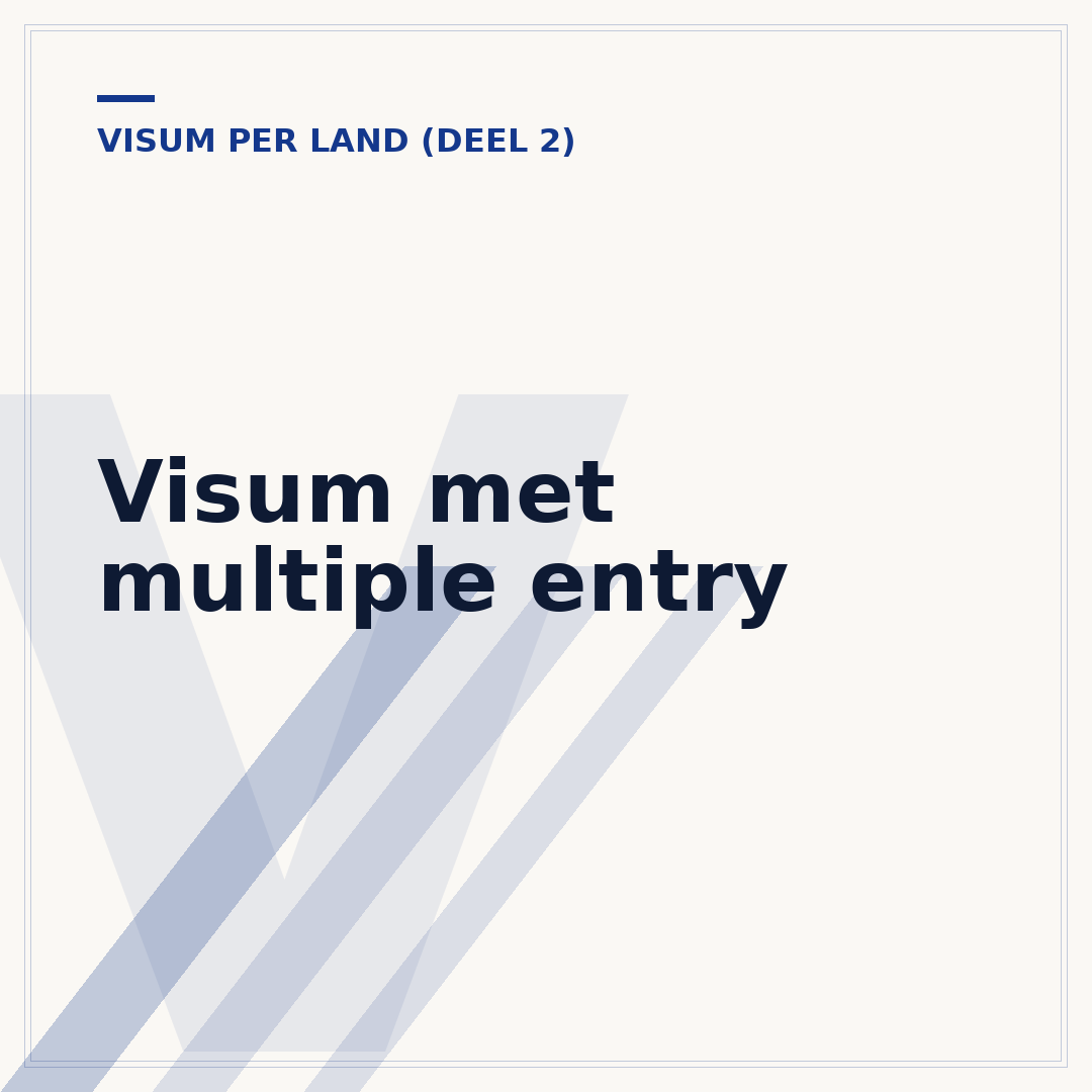 Visum met multiple entry