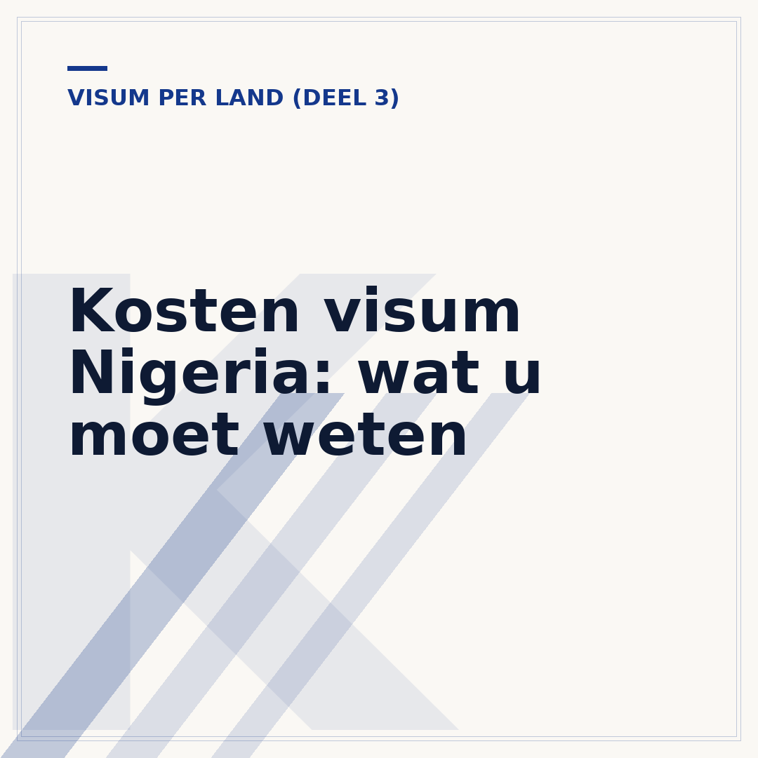 Kosten visum Nigeria: wat u moet weten