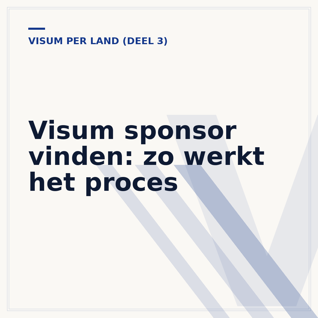 Visum sponsor vinden: zo werkt het proces