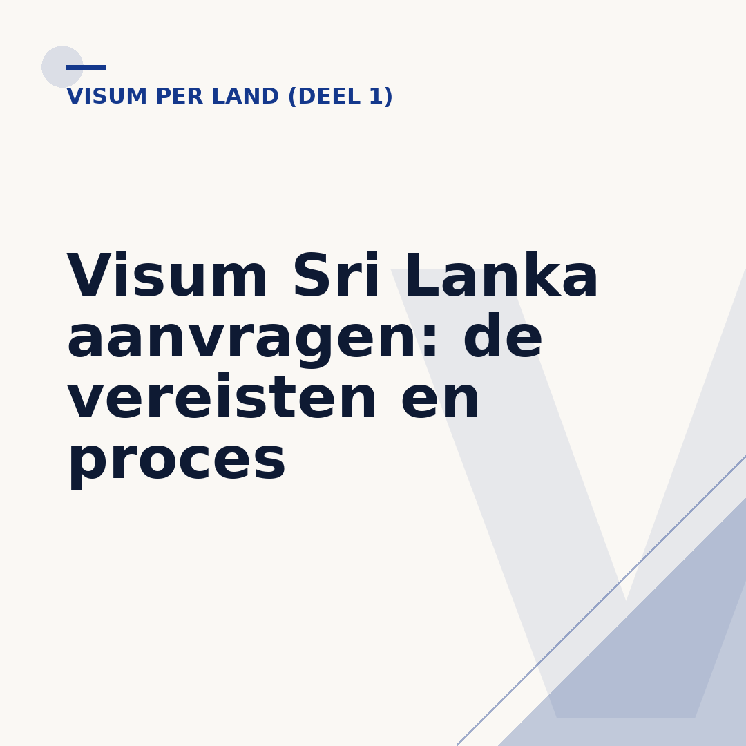 Visum Sri Lanka aanvragen: de vereisten en proces