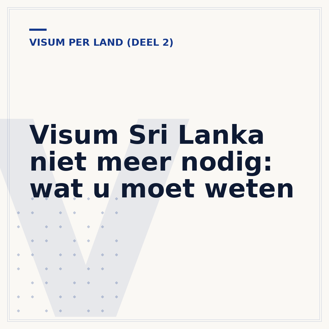 Visum Sri Lanka niet meer nodig: wat u moet weten