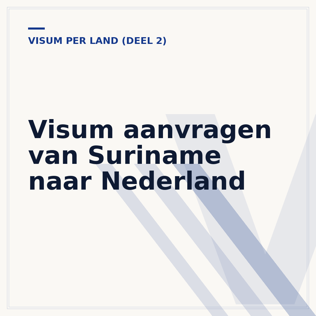 Visum aanvragen van Suriname naar Nederland