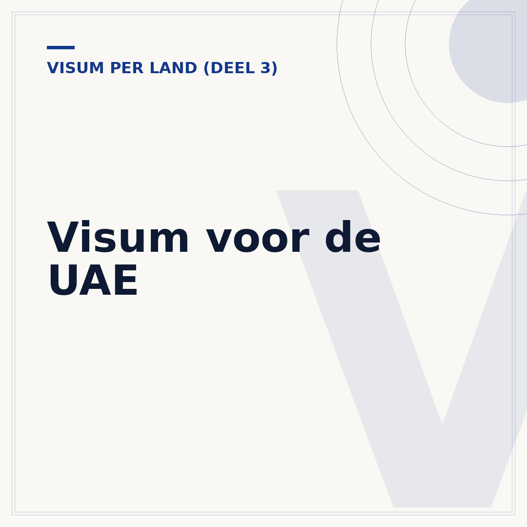 Visum voor de UAE