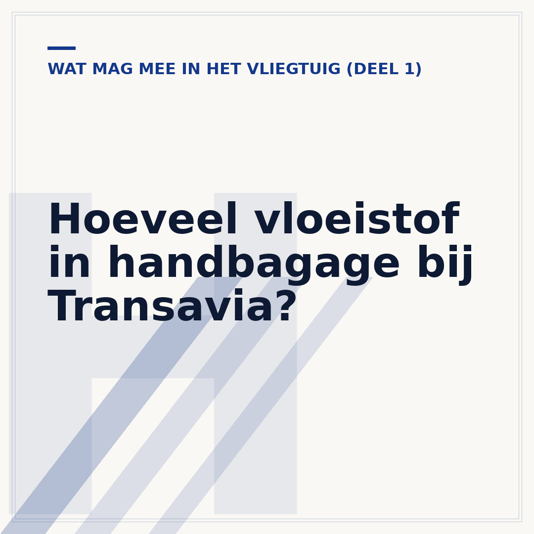 Hoeveel vloeistof in handbagage bij Transavia?