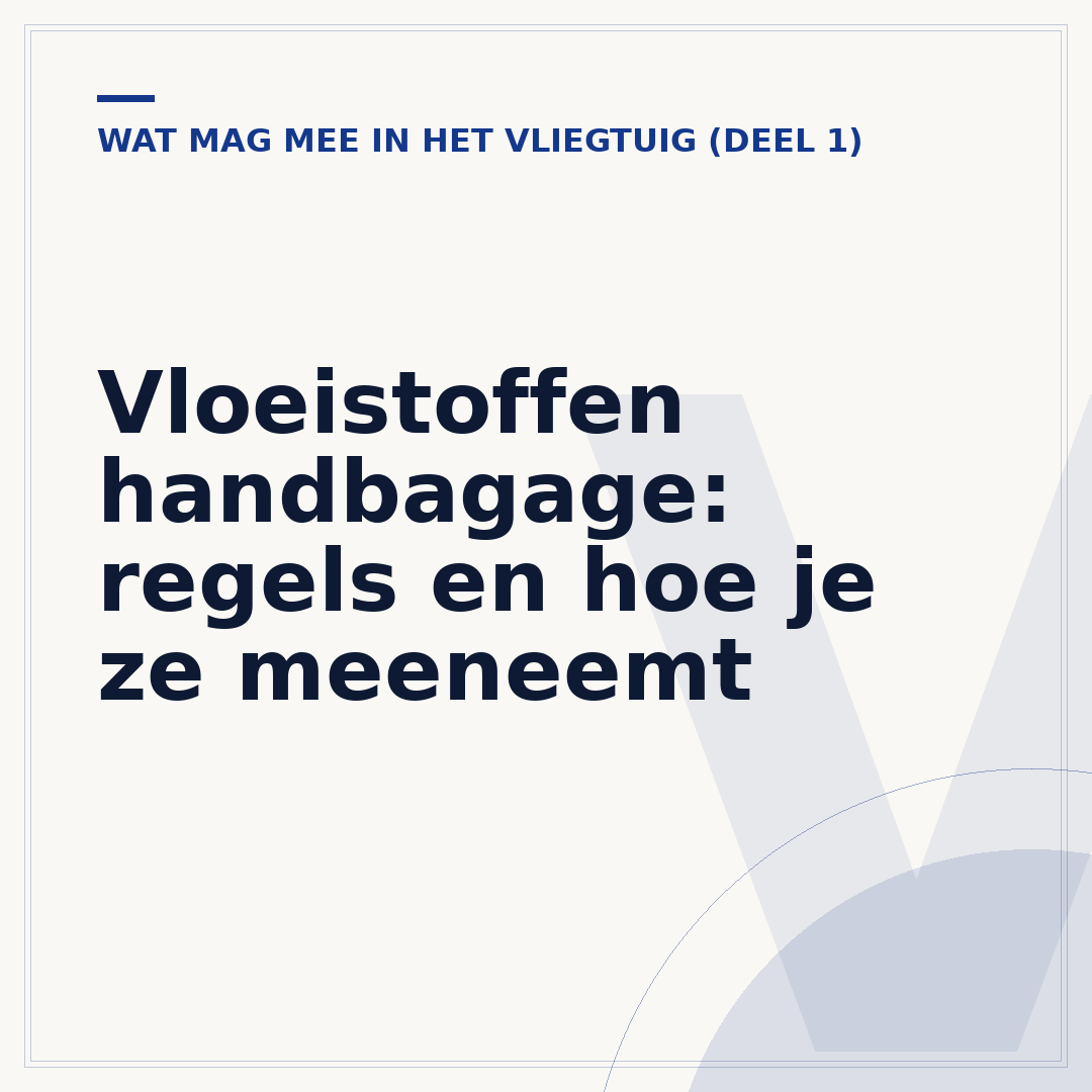 Vloeistoffen handbagage: regels en hoe je ze meeneemt