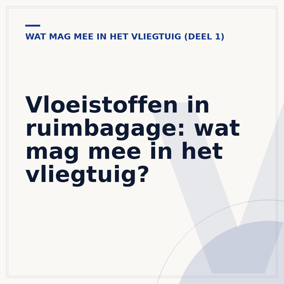 Vloeistoffen in ruimbagage: wat mag mee in het vliegtuig?