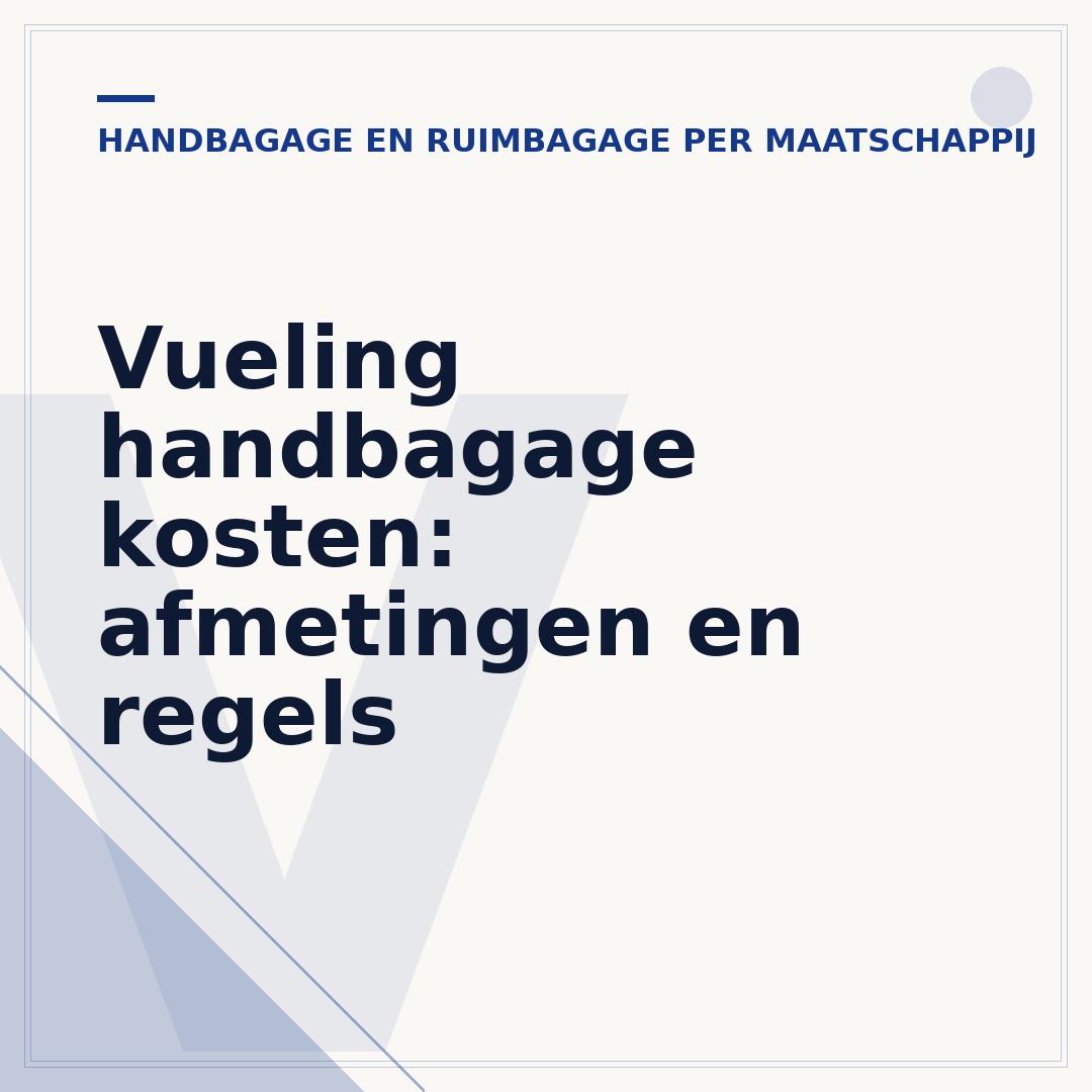 Vueling handbagage kosten: afmetingen en regels