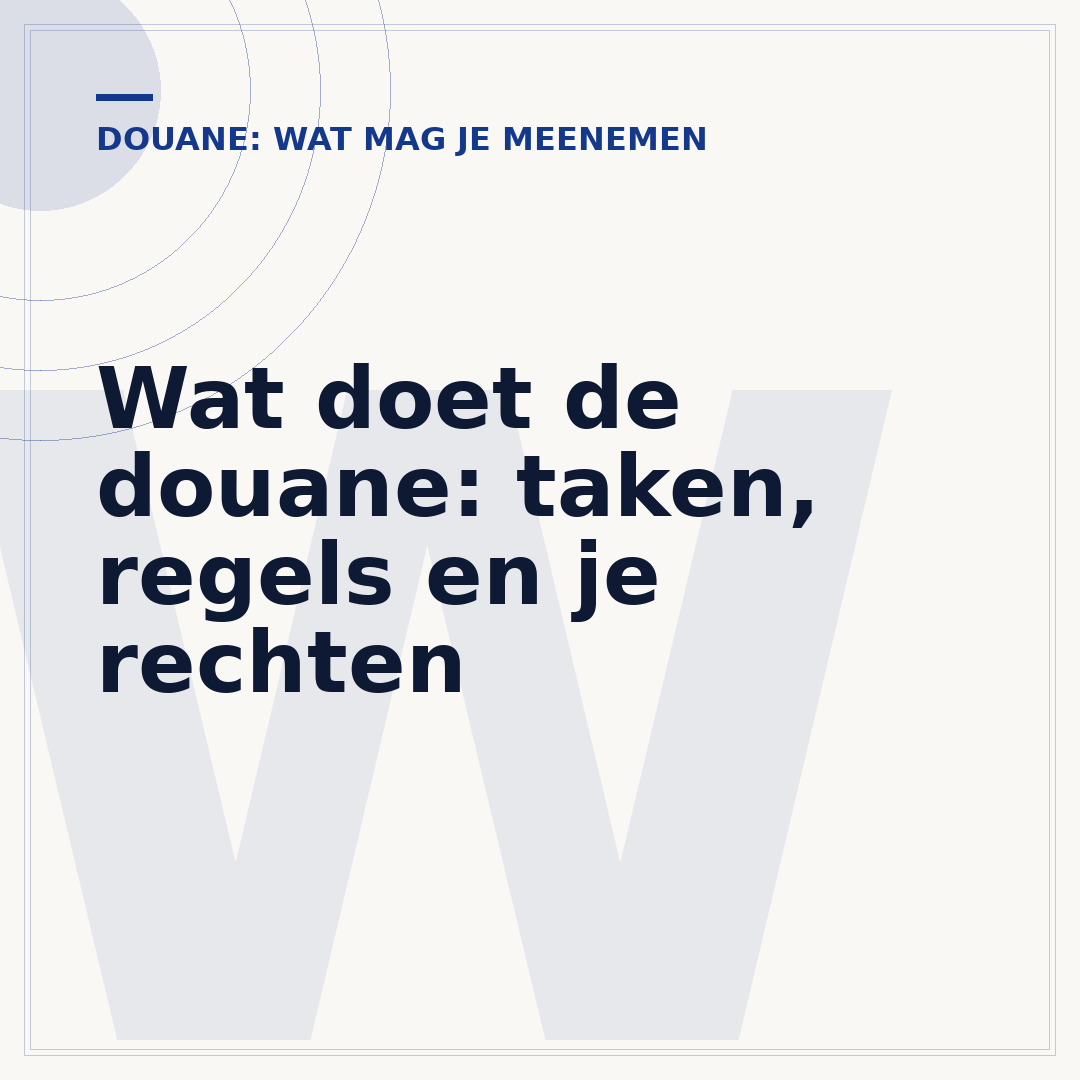 Wat doet de douane: taken, regels en je rechten