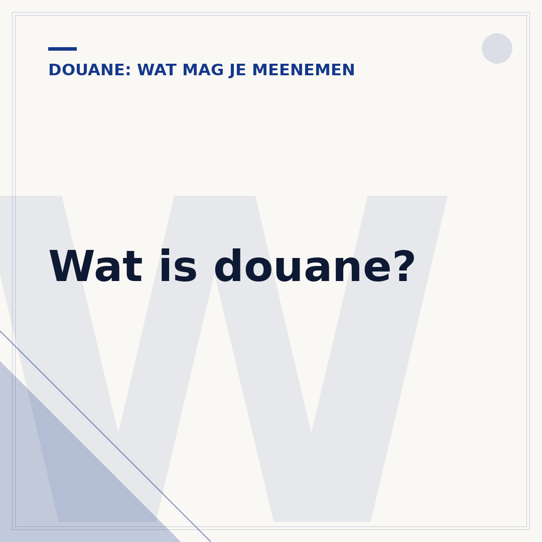 Wat is douane?