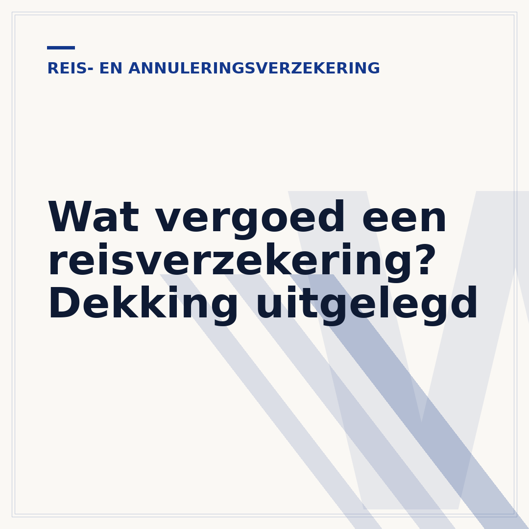 Wat vergoed een reisverzekering? Dekking uitgelegd