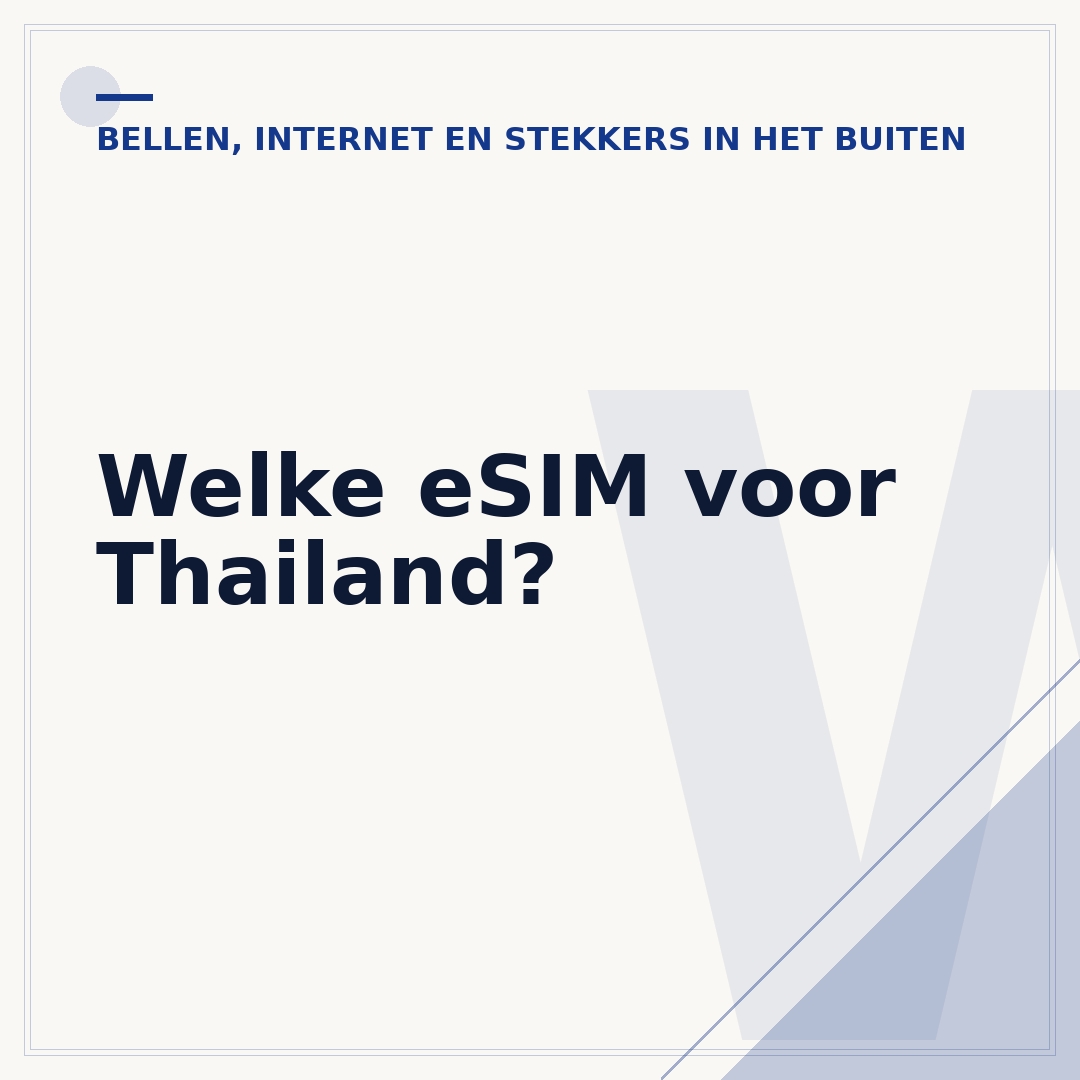 Welke eSIM voor Thailand?