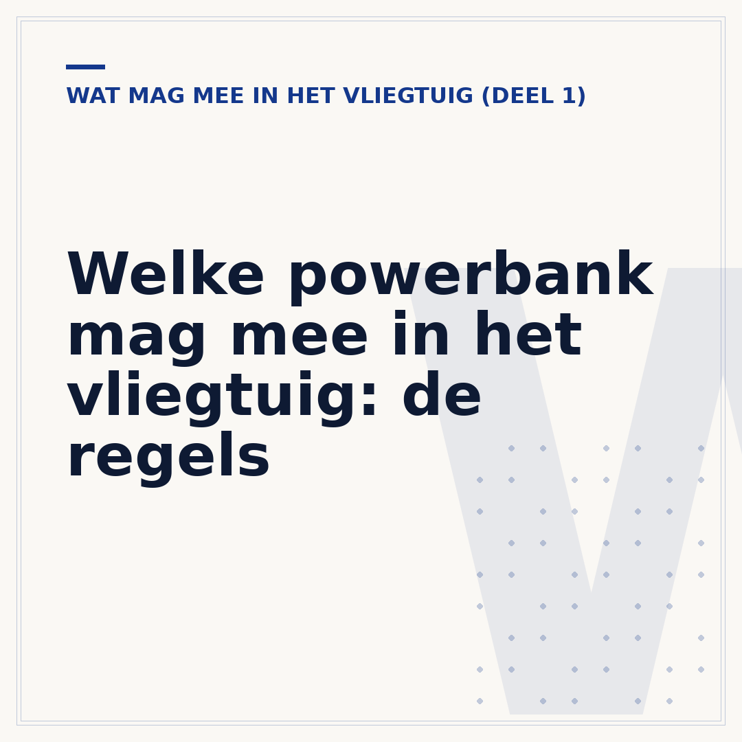 Welke powerbank mag mee in het vliegtuig: de regels
