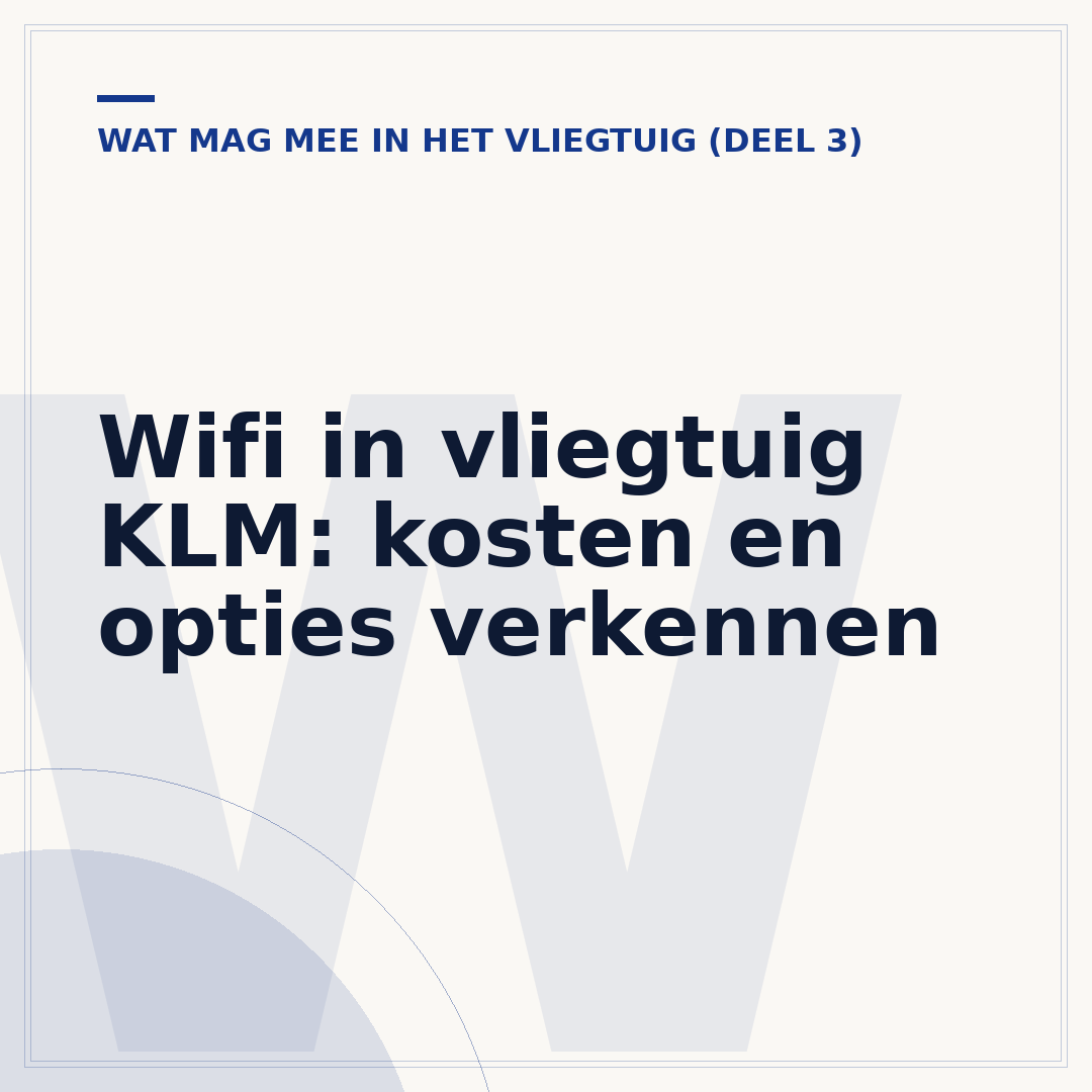 Wifi in vliegtuig KLM: kosten en opties verkennen