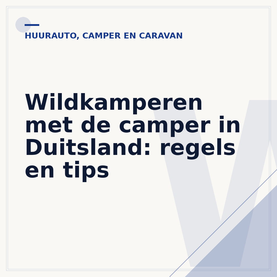 Wildkamperen met de camper in Duitsland: regels en tips