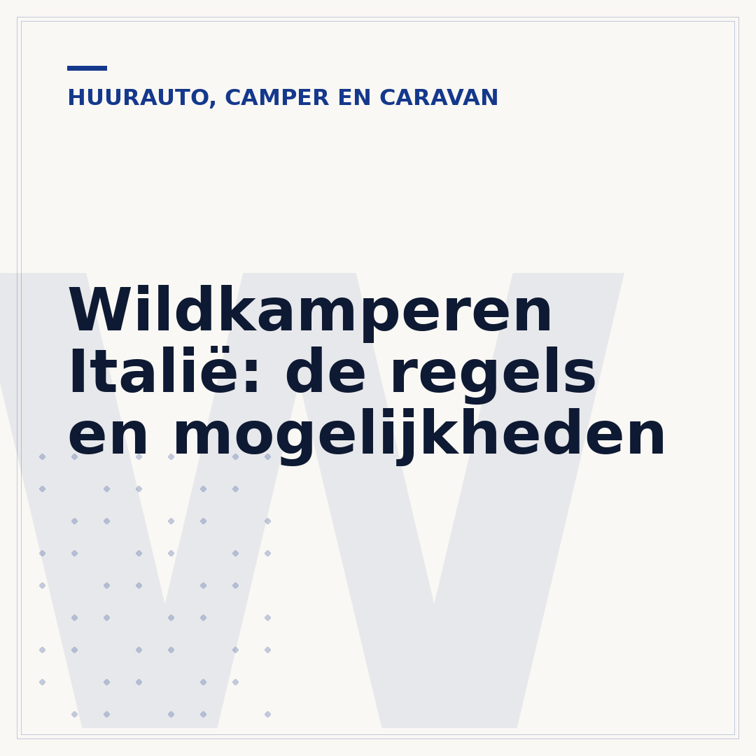 Wildkamperen Italië: de regels en mogelijkheden