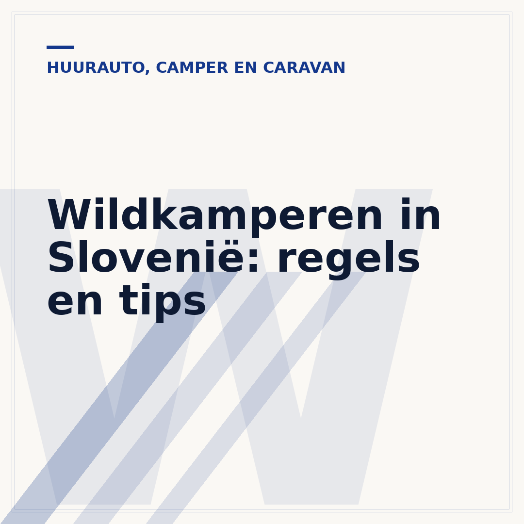Wildkamperen in Slovenië: regels en tips