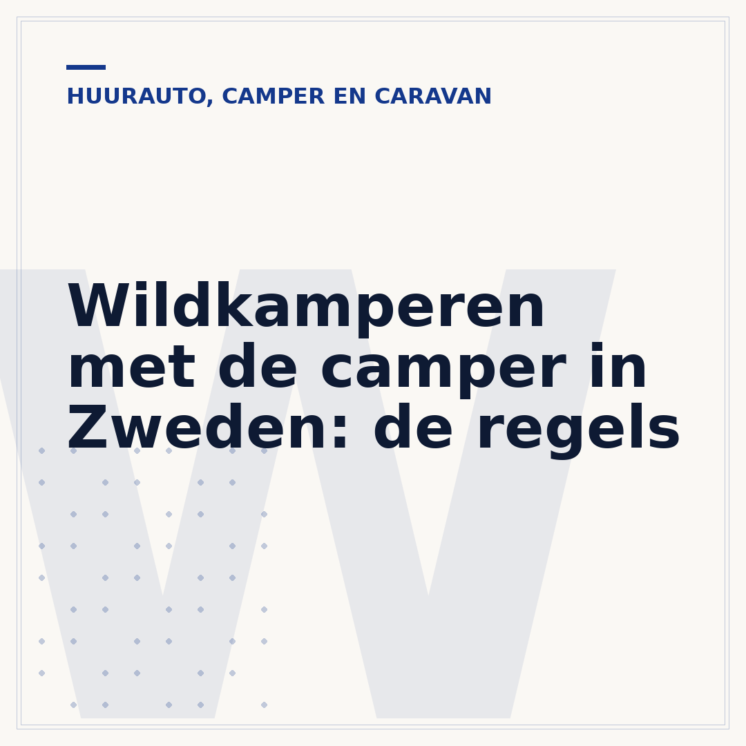 Wildkamperen met de camper in Zweden: de regels
