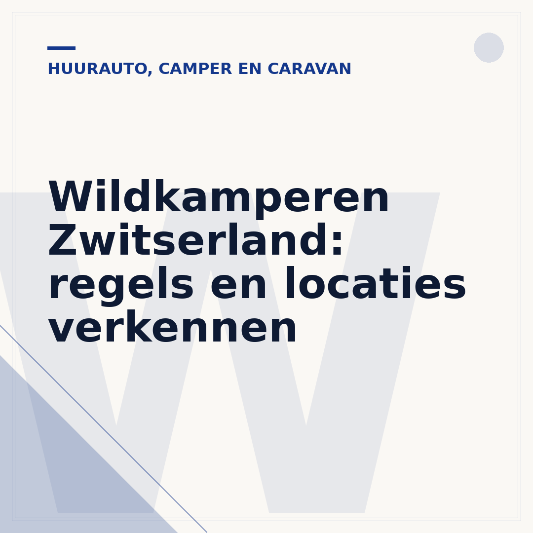 Wildkamperen Zwitserland: regels en locaties verkennen