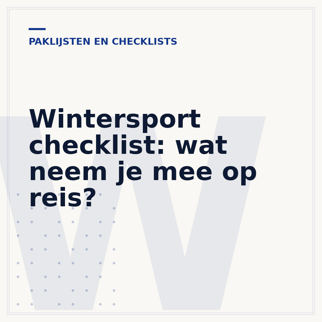 Wintersport checklist: wat neem je mee op reis?