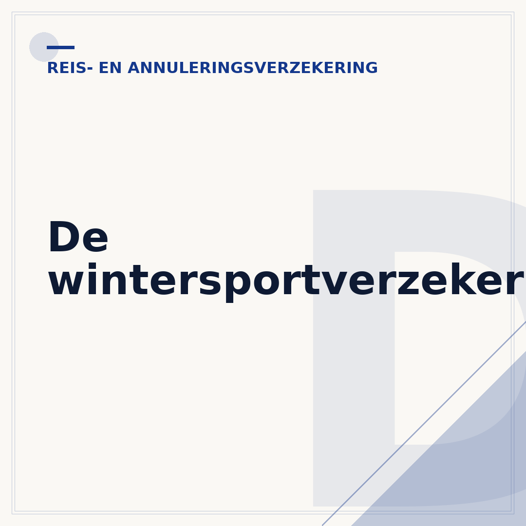 De wintersportverzekering