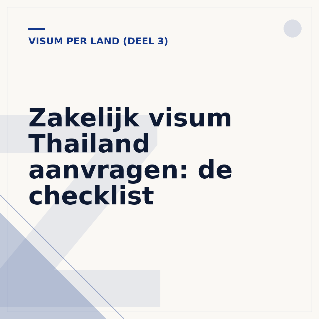 Zakelijk visum Thailand aanvragen: de checklist