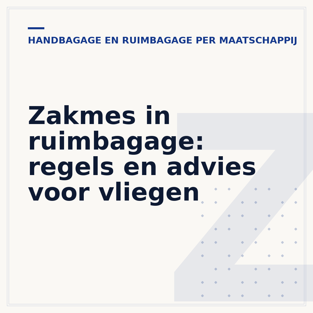 Zakmes in ruimbagage: regels en advies voor vliegen