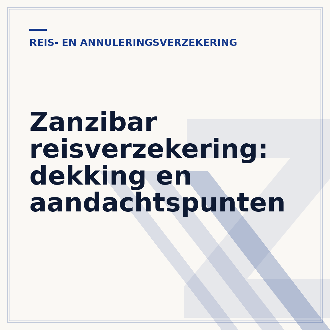 Zanzibar reisverzekering: dekking en aandachtspunten