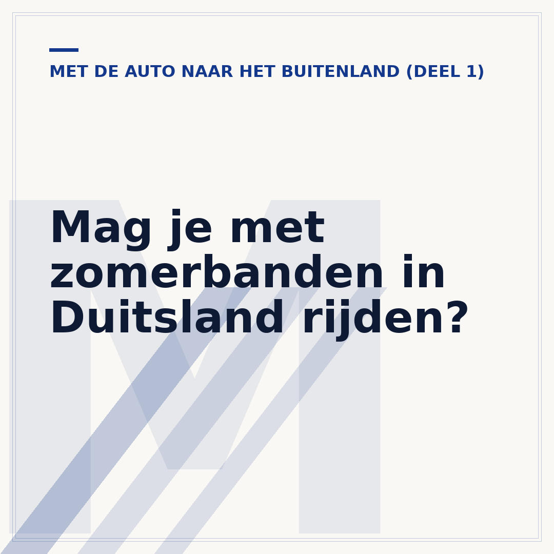 Mag je met zomerbanden in Duitsland rijden?
