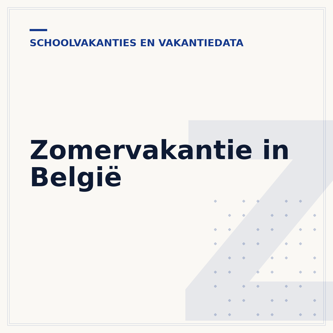 Zomervakantie in België