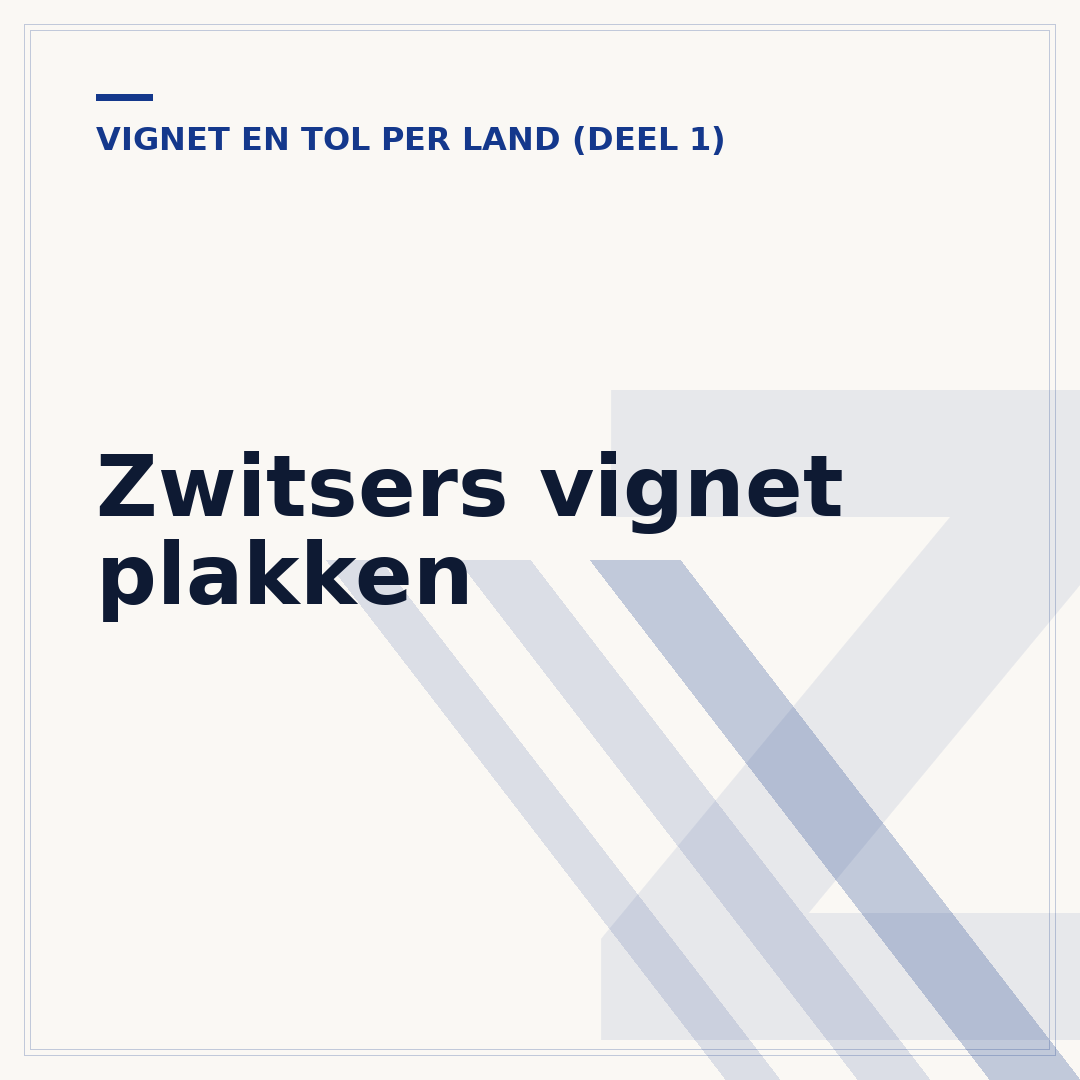 Zwitsers vignet plakken